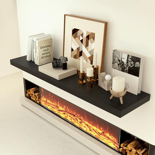 72 x 12 Deep Floating Shelves Wall Mounted Set of 1 Black