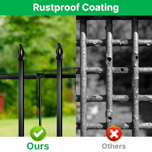 12" H x 16" W Decorative Metal Garden Border Fence (36 Sq Ft)