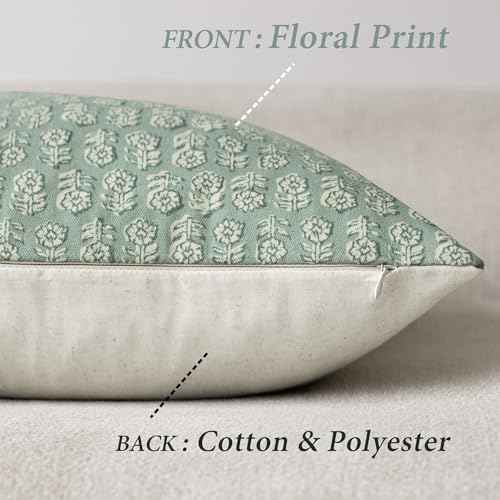 Decorative Floral Print Throw Pillow Covers 22×22 Inch (2 Count)