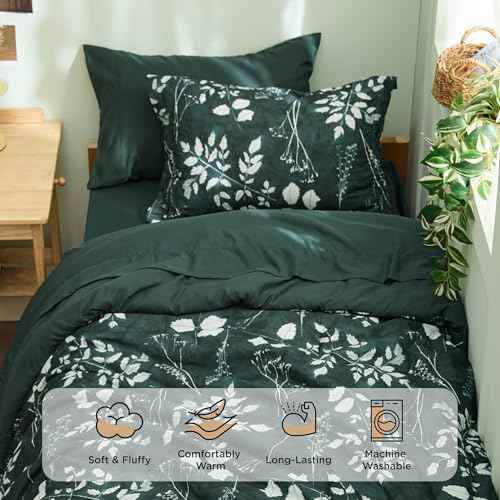 Floral Forest Green Comforter Set