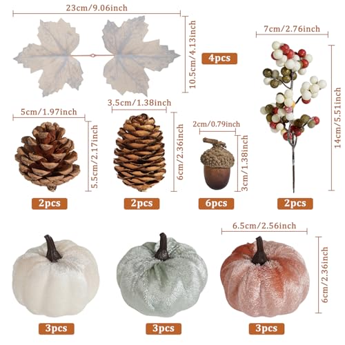 25 PCS Pumpkin Decor Set