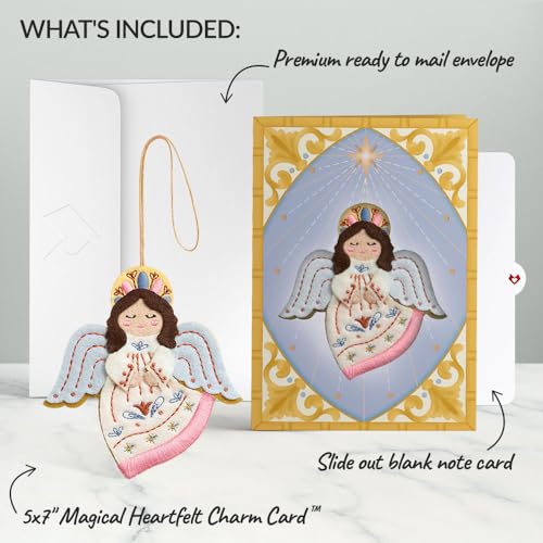 Christmas Handmade Heavenly Angel HeartFelt Charm Card