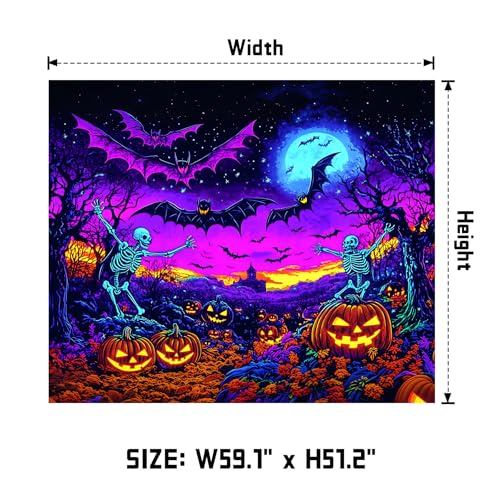 UV Reactive Halloween Tapestry