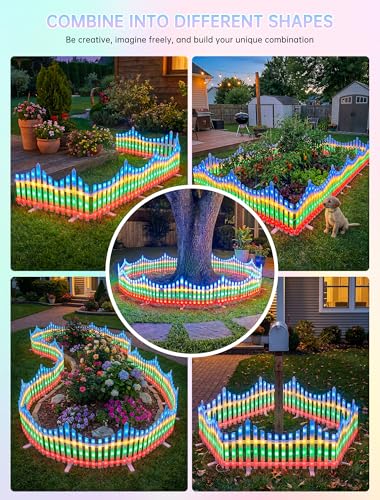 8 Pack Multicolor Picket Fence Lights