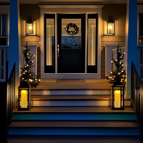 4"x12" Outdoor Waterproof Flameless Candles with Timers and Remote Control (2 Count)