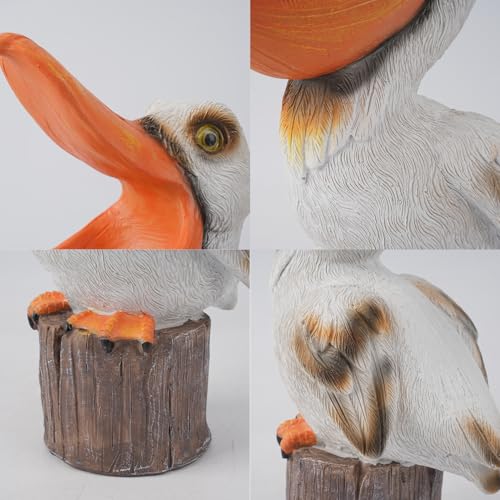 14 Inch High Pelican Garden Statue Outdoor Decor