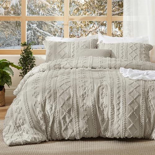 Tufted Boho Comforter Set Oversized King