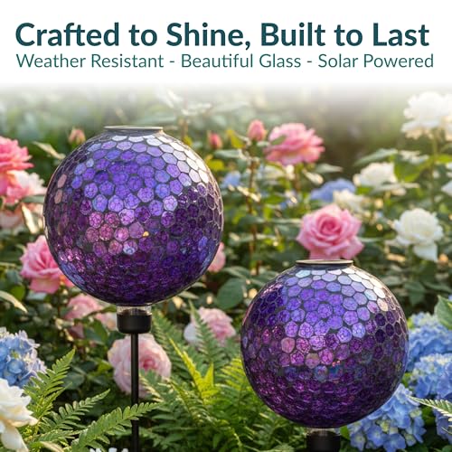 Sunnydaze Solar Gazing Ball for Garden