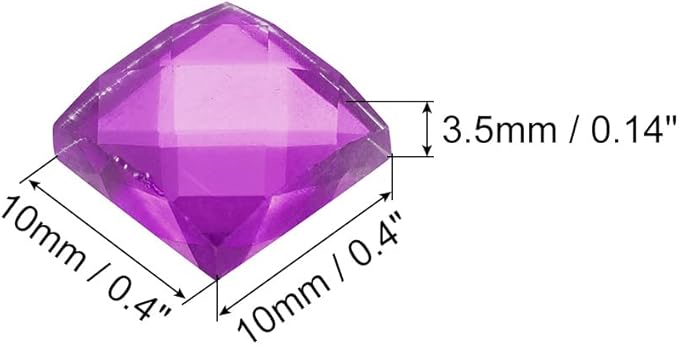 MECCANIXITY Mosaic Tiles 55 Pieces, 13 Faces Glitter Crystal 1 x 1cm for Crafts Bulk, Mosaic Art Kits Stained Glass Pieces for Handmade Jewelry Art DIY Material (Fuchsia)