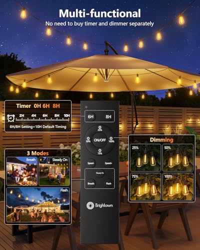 202FT Solar String Lights Outdoor