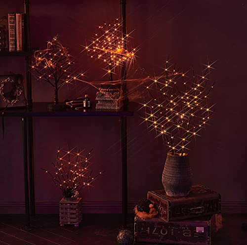 Lighted Spooky Halloween Tree with Timer Battery Operated or USB Plug in