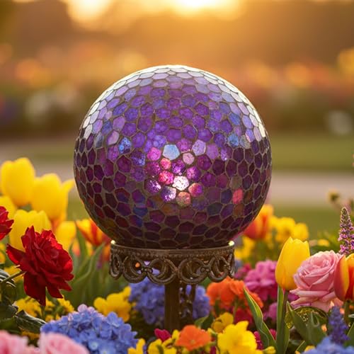 Sunnydaze 10" Mosaic Glass Gazing Ball for Garden
