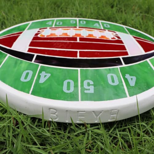 MSS007 Tiffany Style Stained Glass Mosaic Decorative Stepping Stone for Patio Yard Pathway Décor