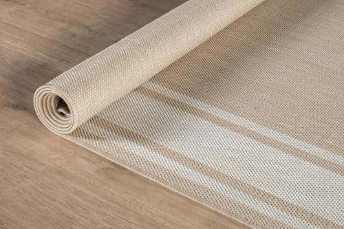 Outdoor Rug 5x7 Modern Bordered Area Rugs for Indoor and Outdoor Patio Deck Porch Garden Waterproof Weather Sun Resistant Washable Outside Carpet (35 Sq Ft)