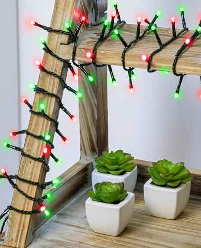 Red and Green 600 LED Christmas Lights Outdoor