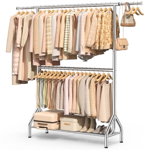 Double Rod Clothing Rack Load 622 LBS