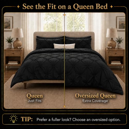 Queen Comforter Set Black