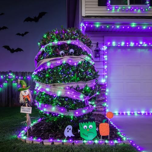 600 LED Purple Green String Lights Plug in Indoor Outdoor (168 Foot)