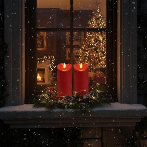 Burgundy Flameless Candles (2 Count)