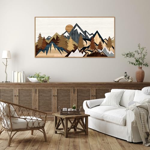 Vintage Mountain Framed Canvas Wall Art