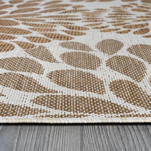 Outdoor Rug 8x10 Modern Exotic Tropical Leaf Area Rugs for Indoor and Outdoor Patio Deck Porch Garden Water Resistant Washable Outside Carpet