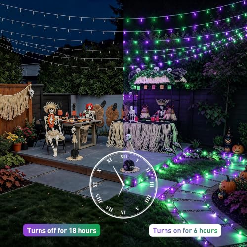 600 LED Purple Green String Lights Plug in Indoor Outdoor (168 Foot)