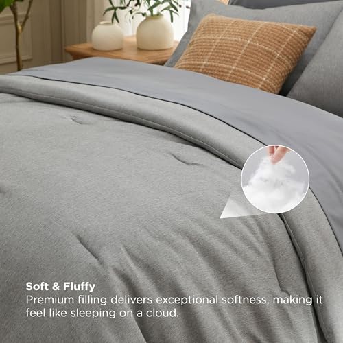 King Size Comforter Set Dark Grey