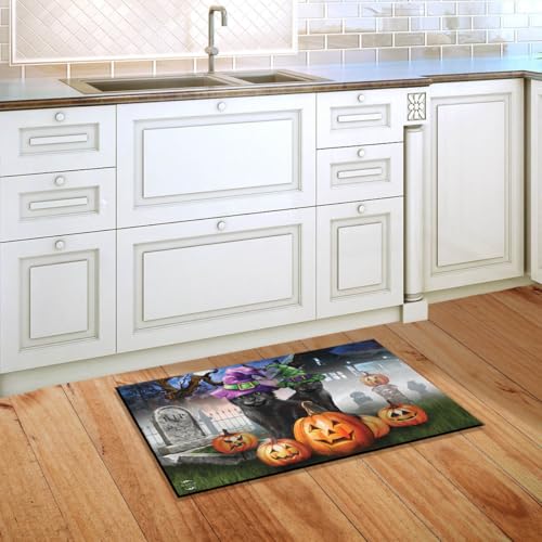 Doormat 30x18 Indoor Outdoor Spooky Kittens Halloween for Halloween Doormat (3.75 Sq Ft)