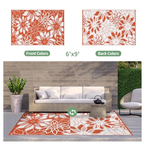 Outdoor Rug Waterproof for Patio Decor (54 Sq Ft)