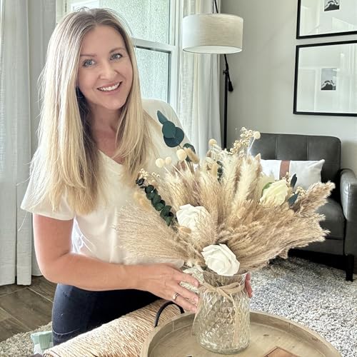 100pcs Artificial Flowers Arrangement With Vase (100 Count)