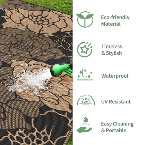 Outdoor Rug Waterproof Plastic Rugs for Patio