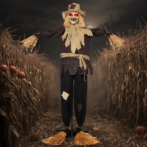 70" Halloween Animatronics Scarecrow Decoration Outdoor