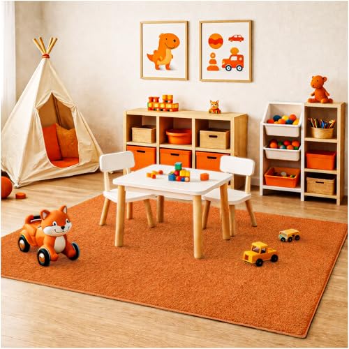 Soft & Colorful 10' Round Kids Classroom Area Rug