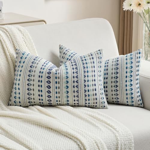 Pack of 2 Boho Throw Pillow Covers 12x20 Inch (2 Count)