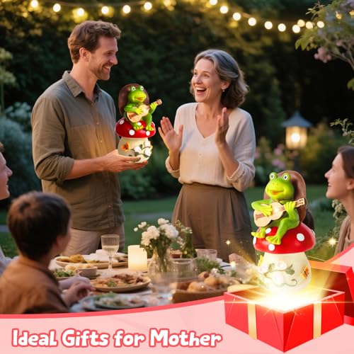 Birthday Gifts for Women Frog and Mushroom Garden Statue