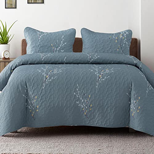 Reversible Boho Quilt King Size Blue
