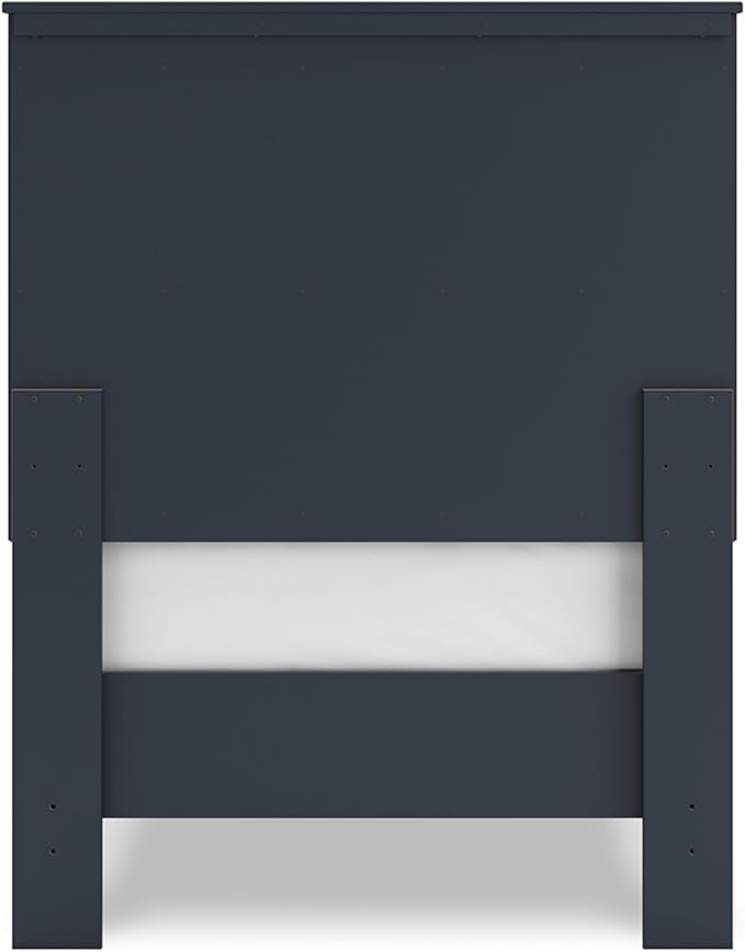 Signature Design by Ashley Simmenfort Casual Twin Platform Bed, Foundation or Box Spring Not Needed, Blue