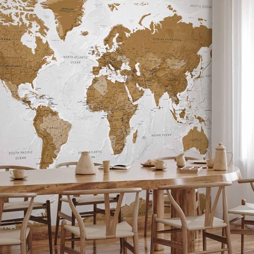 Wall Mural World Map 177x124 in (152.63 Sq Ft)