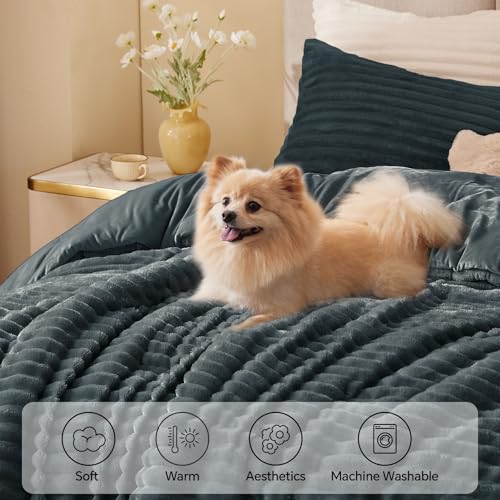 Fleece Queen Comforter Set