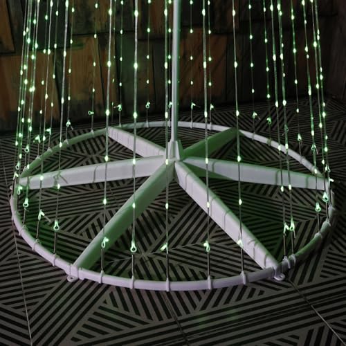 7.5ft Outdoor Christmas Cone Tree Lights with 640 Smart LED Lights & Star Topper Remote & APP Control Color Changing Timer & Music Sync Weatherproof Artificial Xmas Decoration for Yard