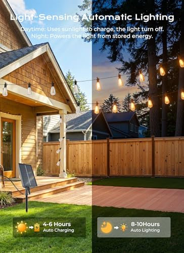 58FT Solar String Lights Outdoor Waterproof (58 Foot)