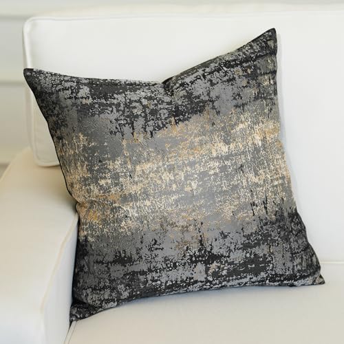 Gold Splashed Industrial Modern Throw Pillow Covers 22x22