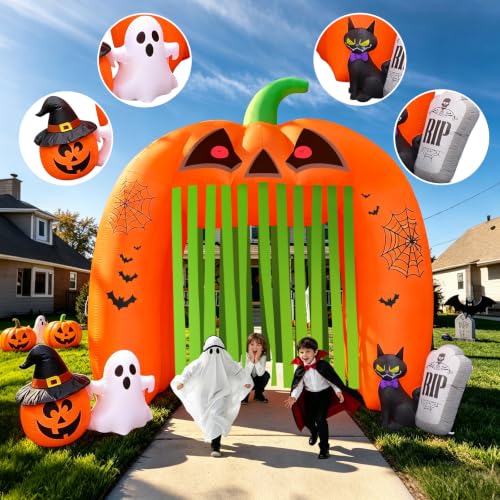 12FT Halloween Inflatables Archway Pumpkin Haunted House