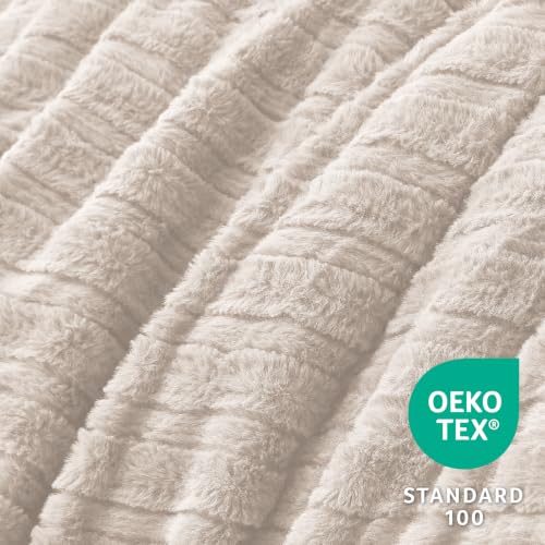 Faux Fur Queen Comforter Set