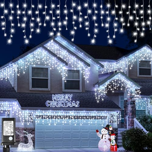 33FT 400 LED Icicle Lights for Outside