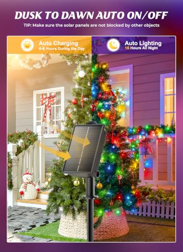 4 Pack Solar Christmas String Lights Outdoor (288 Foot)