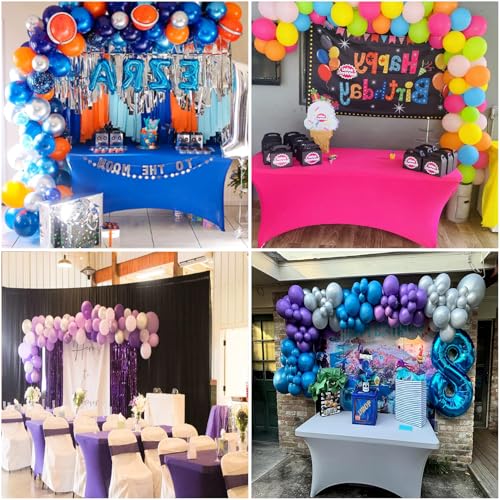Waterproof Spandex Table Cover for 6FT Table Universal Fitted Stretch Tablecloth for Party