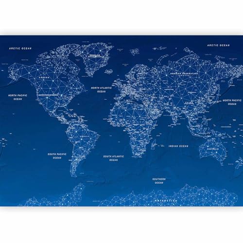 Wall Mural World Map 79x55 in (30.13 Sq Ft)