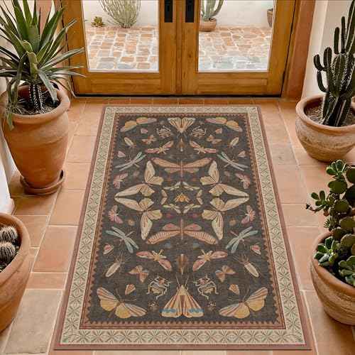 Boho Brown 3x5 Entryway Rugs Indoor (15 Sq Ft)