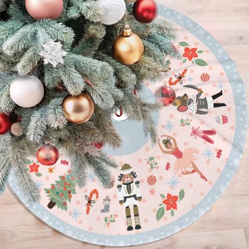 36" Cute Nutcracker Christmas Tree Skirt